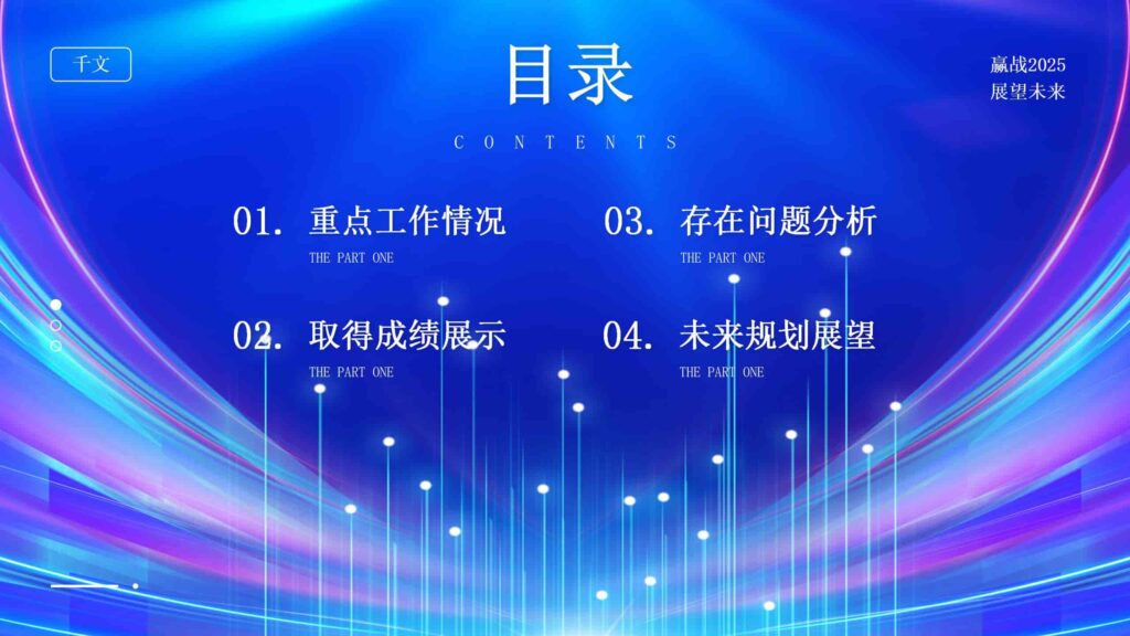 图片[2]-赢战 2025：年终工作回顾与未来展望PPT模板-千文网