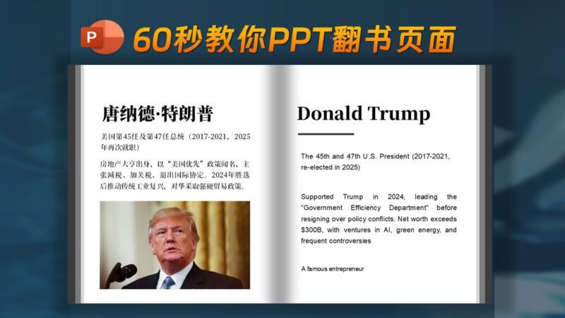 超简单的PPT翻书页面-千文网