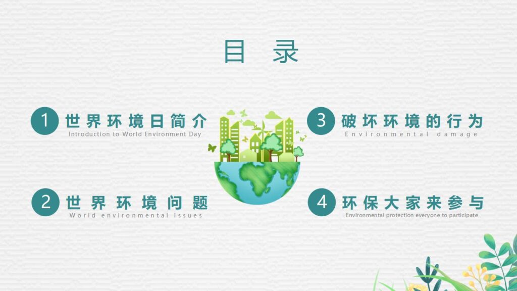 图片[3]-手捧地球背景的世界环境日PPT模板-千文网