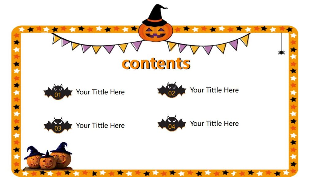 图片[2]-橙色卡通动态万圣节主题派对活动策划PPT模板-千文网