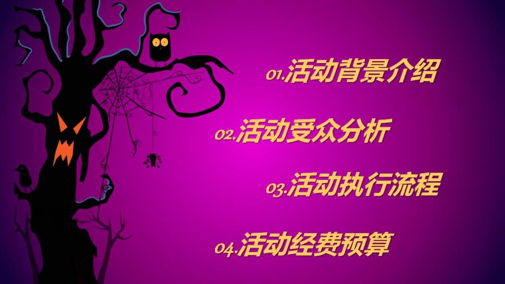 图片[2]-嗨起来万圣节晚会活动策划PPT模板-千文网