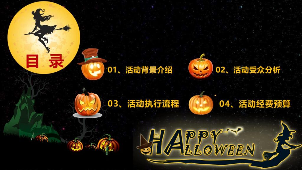 图片[2]-黑色万圣节活动方案PPT模板-千文网