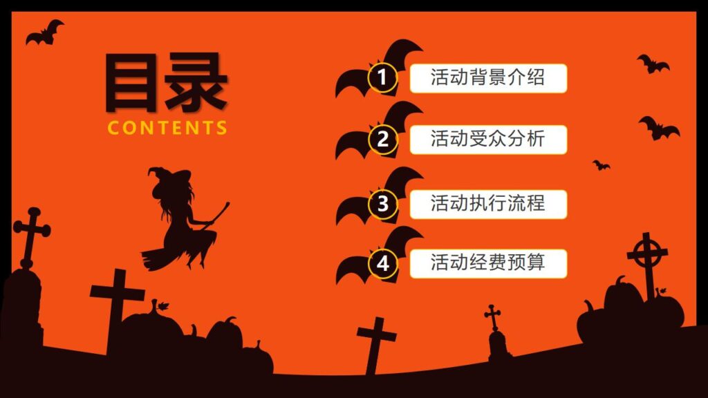 图片[2]-简约卡通万圣节之夜PPT模板-千文网