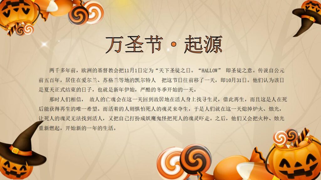 图片[2]-精美动态万圣节主题PPT模板-千文网