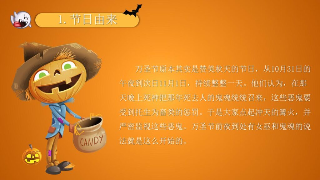 图片[5]-可爱卡通万圣节介绍PPT模板-千文网