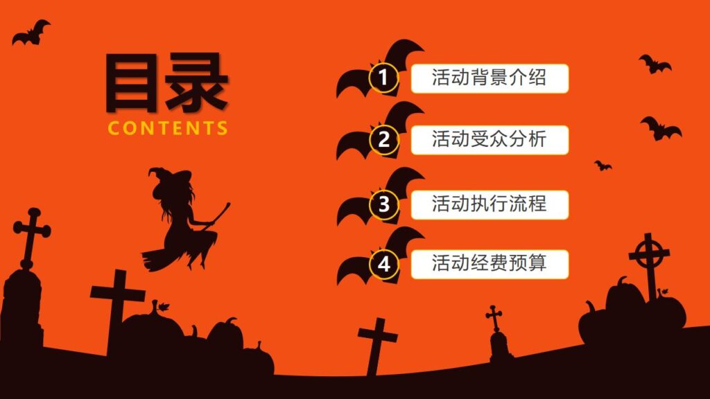 图片[2]-万圣节之夜主题派对节日庆典PPT模板-千文网